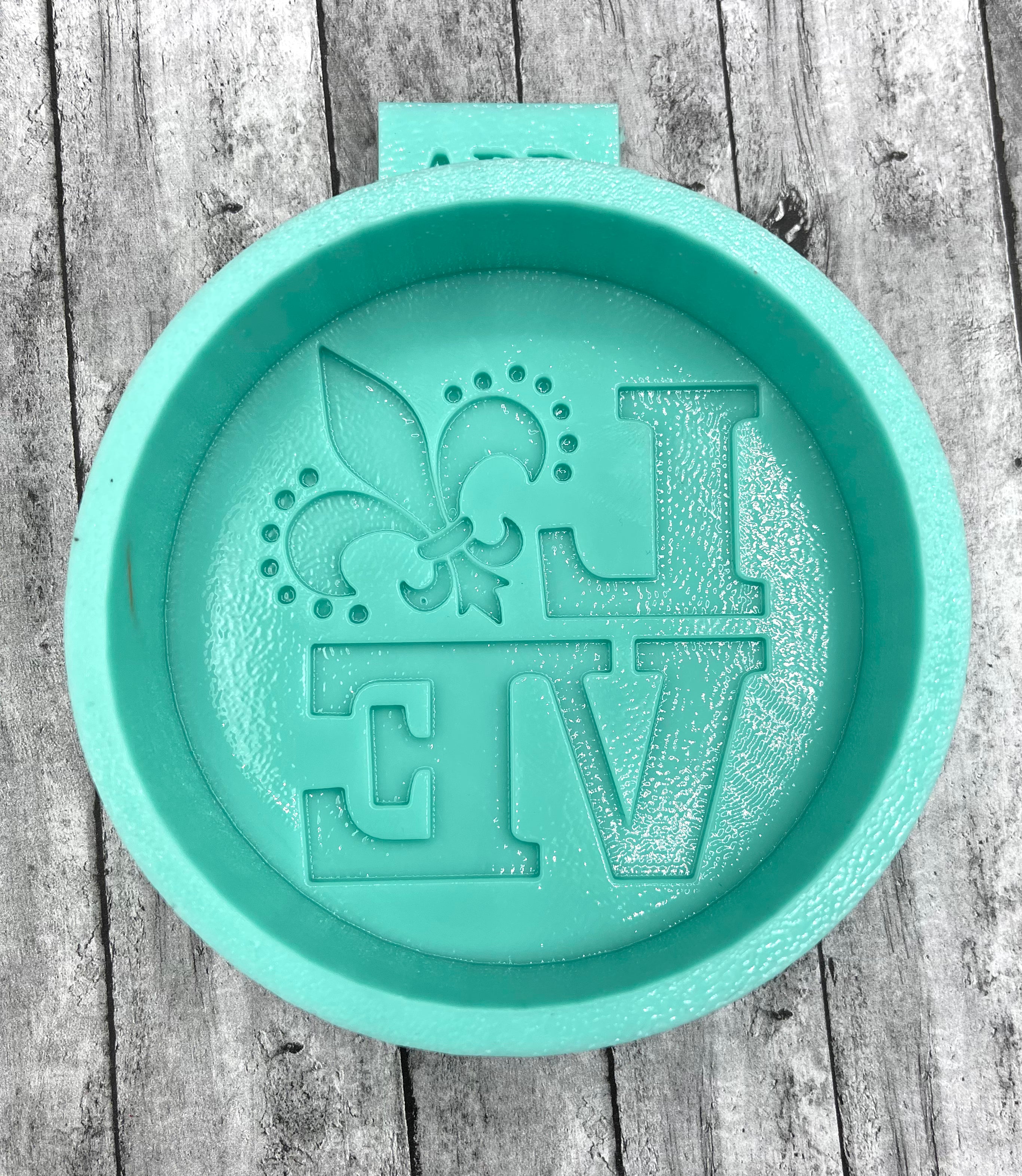 Mardi Gras Circle Freshie Silicone Mold Aroma Bead Depot