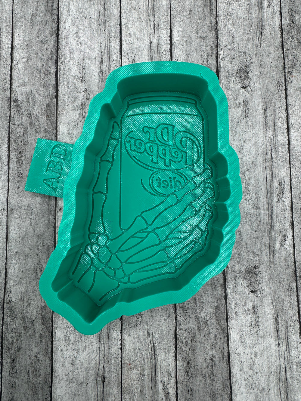 Skeleton Holding Diet Dr Pepper Freshie Mold