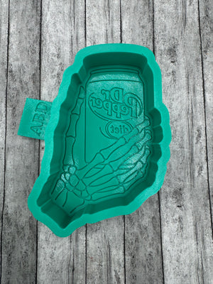 Skeleton Holding Diet Dr Pepper Freshie Mold
