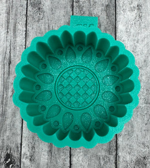 MINI sunflower with Checkered Center Silicone Mold