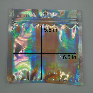 100 - 6.5 in x 5.5 in ZIP TOP Mylar Backing and Clear Front Polypropylene Hanging Display Storage Bags for car freshies and more