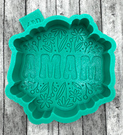 Mama with Flowers Center Silicone Mold
