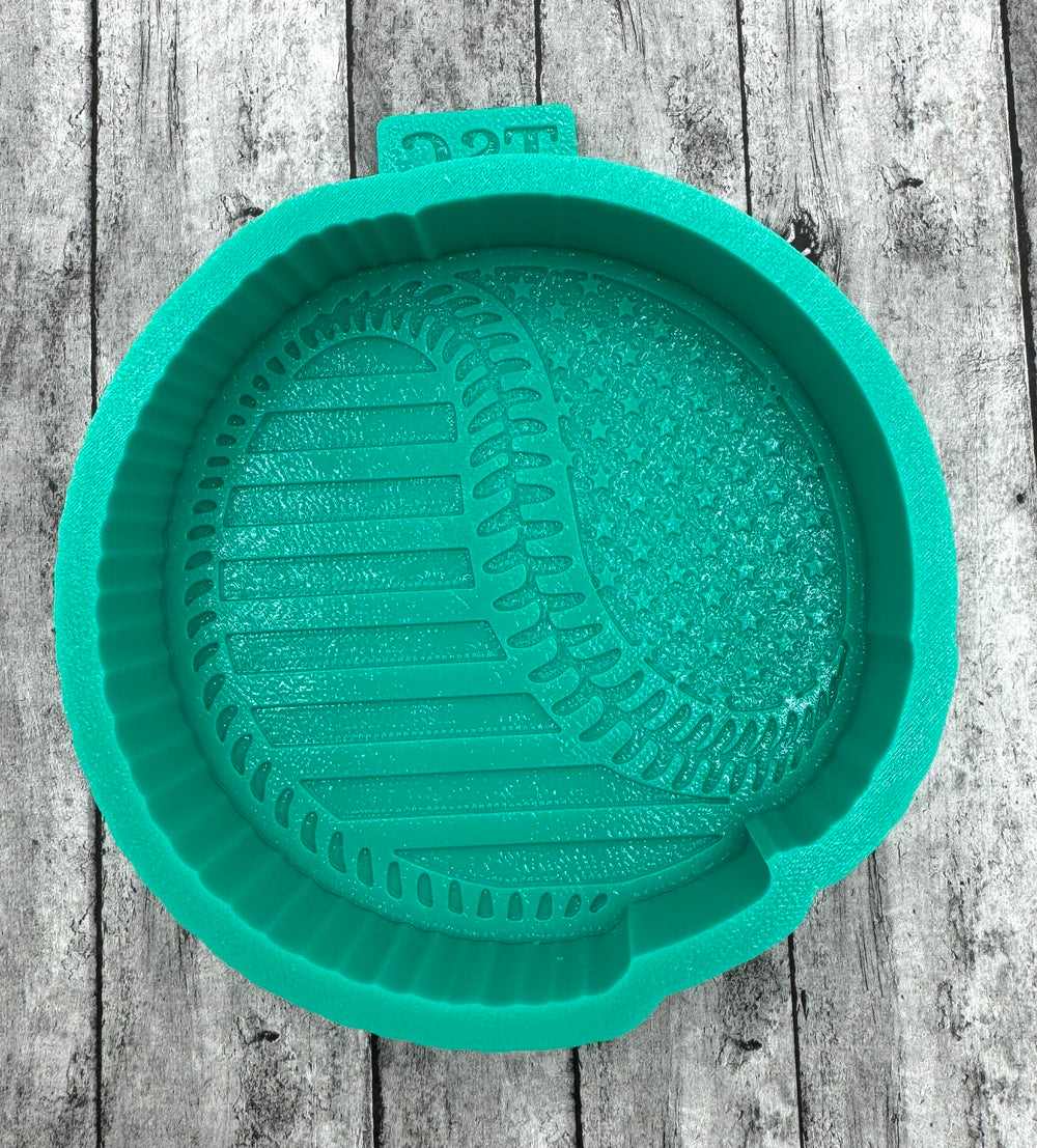 Patriotic Baseball Freshie Silicone Mold