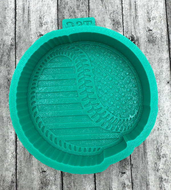 Patriotic Baseball Freshie Silicone Mold