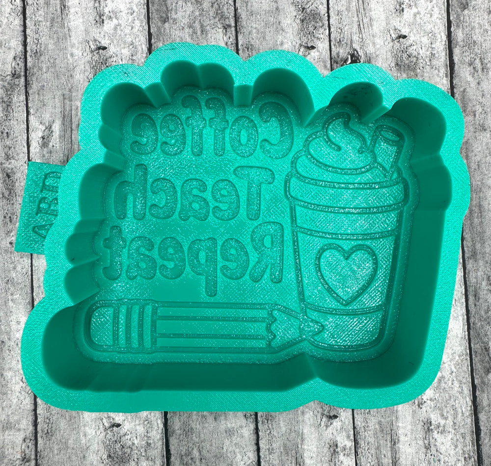 Coffee Teach Repeat Freshie Silicone Mold