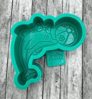 Dolphin with Beach Ball Silicone Mold