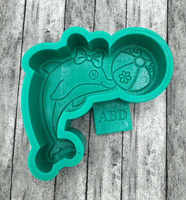Dolphin with Beach Ball Silicone Mold