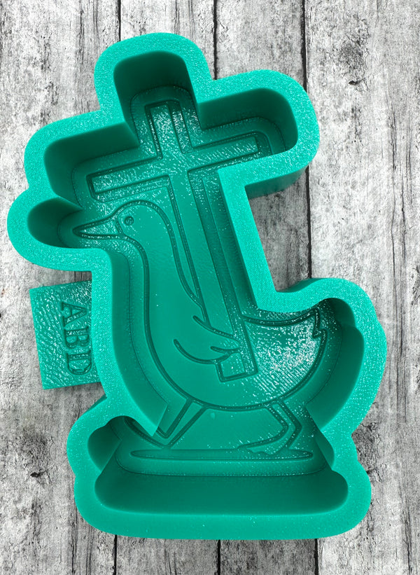 Goose Carrying Cross Freshie Silicone Mold