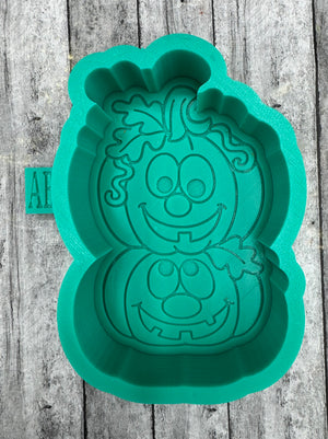 Happy Stacked Pumpkins Freshie Silicone Mold