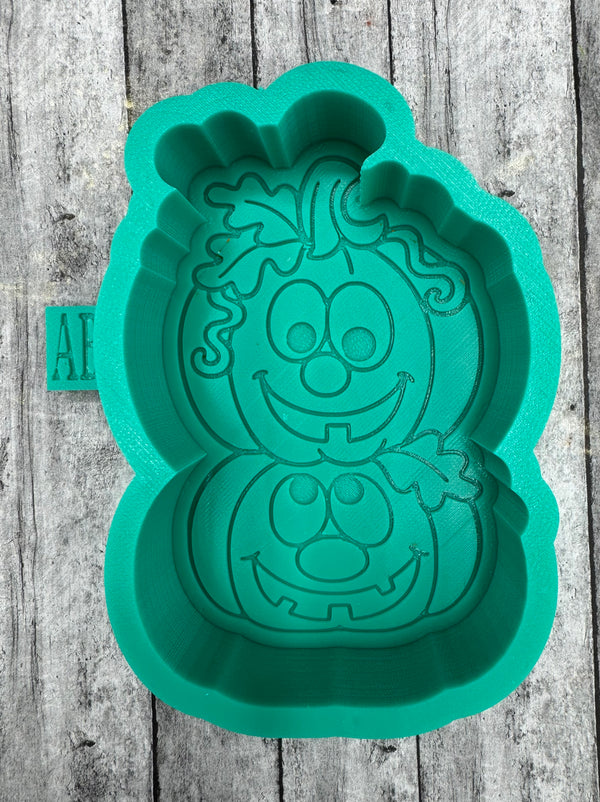 Happy Stacked Pumpkins Freshie Silicone Mold