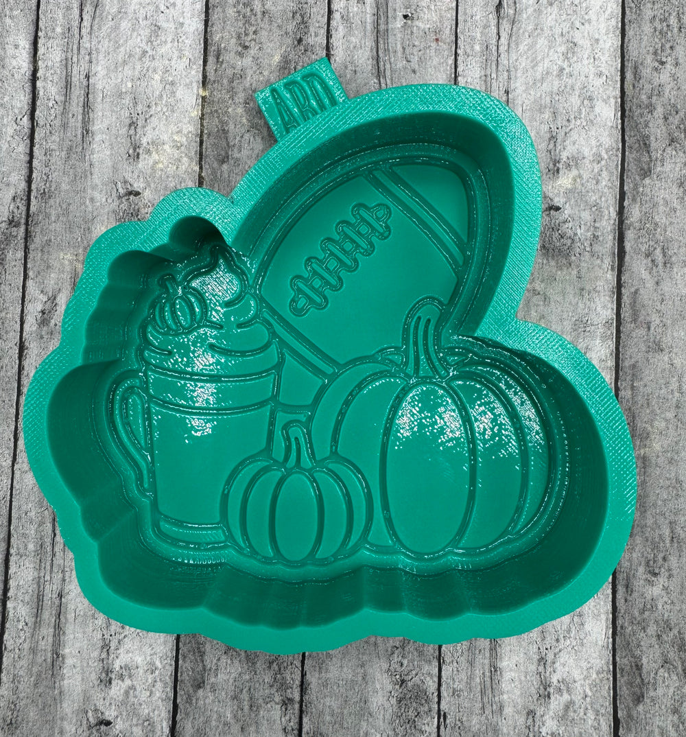 Football Pumpkin Latte Freshie Silicone Mold