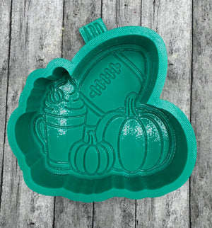 Football Pumpkin Latte Freshie Silicone Mold