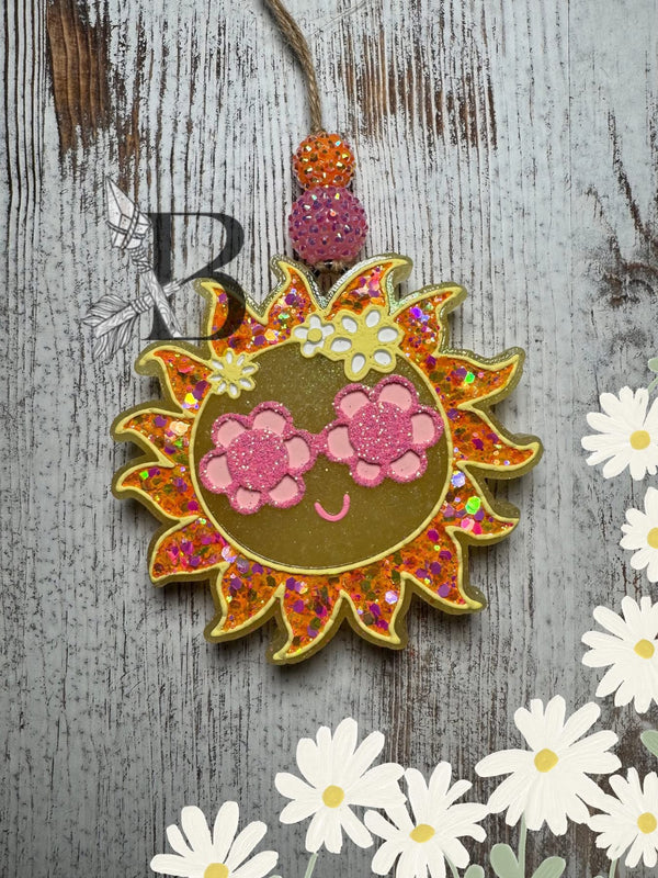 Sun with Flower Eyes Freshie Silicone Mold