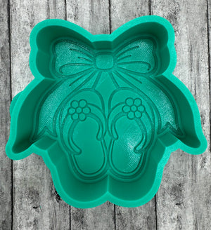 Flip Flops with Bow Cherries Freshie Silicone Mold