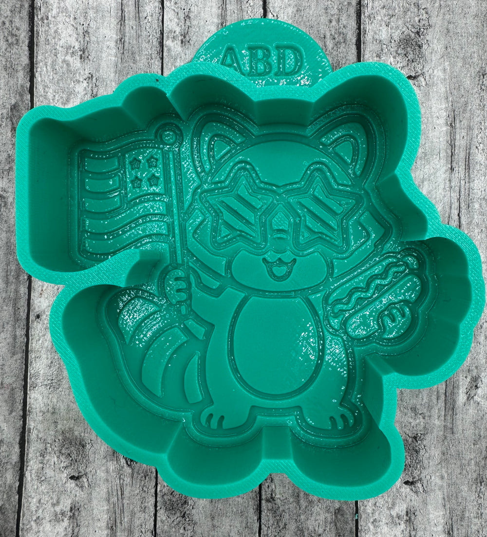 Patriotic Raccoon Freshie Silicone Mold