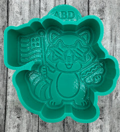 Patriotic Raccoon Freshie Silicone Mold