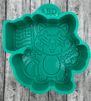 Patriotic Raccoon Freshie Silicone Mold