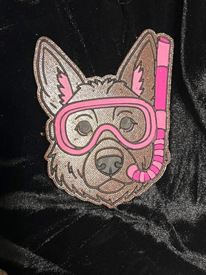 German Shepherd Diver Snorkel Scuba Head Freshie Silicone Mold