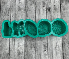 Sports Football Charm Freshie Silicone Mold