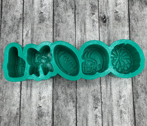 Sports Football Charm Freshie Silicone Mold