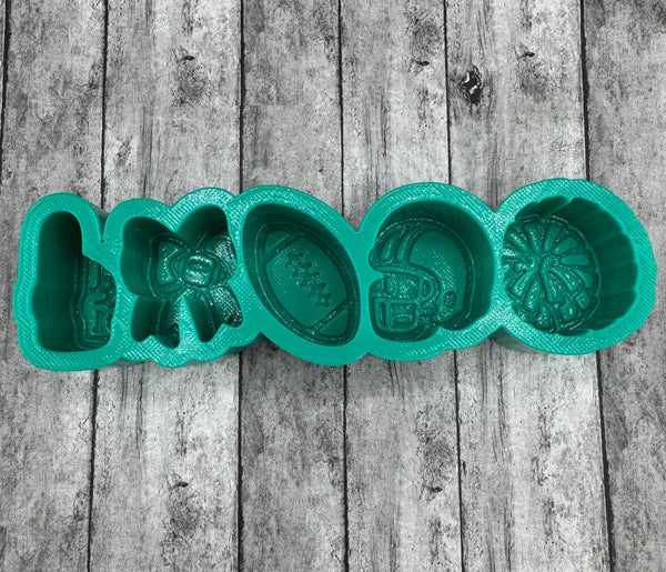 Sports Football Charm Freshie Silicone Mold