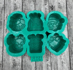 Christmas Santa Crew Charm Freshie Silicone Mold