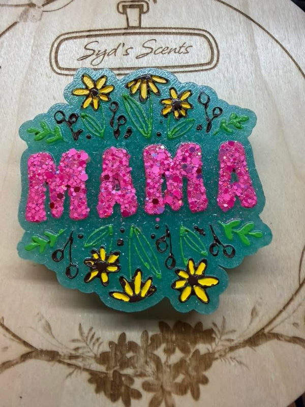 Mama with Flowers Center Silicone Mold