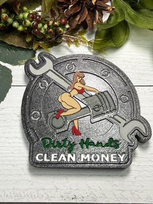 Dirty Hands Clean Money Girl Freshie Silicone Mold