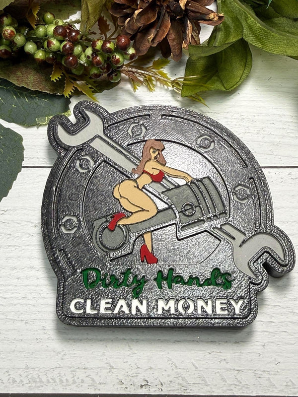 Dirty Hands Clean Money Girl Freshie Silicone Mold
