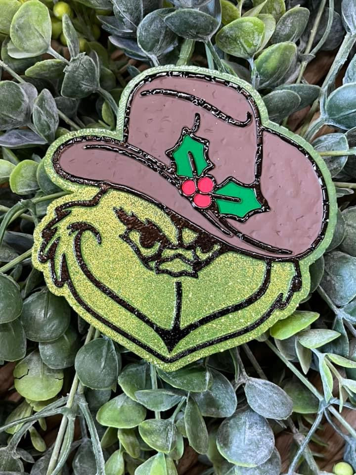 Grinch Cowboy Freshie Silicone Mold