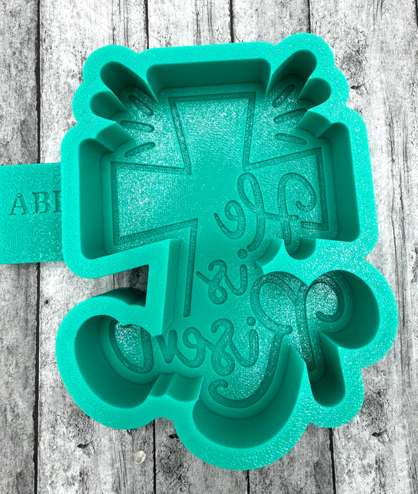 He is Risen Cross Freshie Silicone Mold