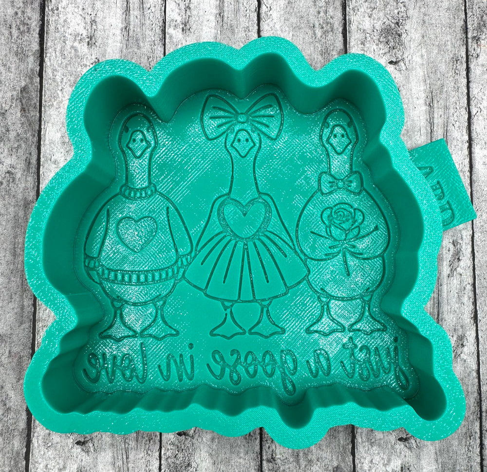 Just a Goose in Love Valentine Freshie Silicone Mold