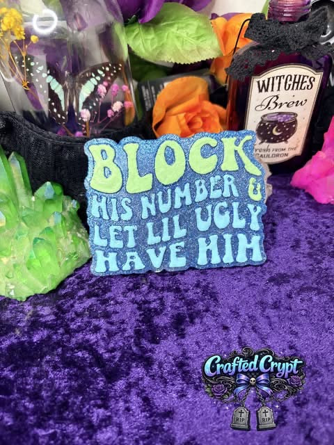 Block His Number Silicone Molds, Molds for Freshies, Wax Mold, Cement Mold, Aroma Bead Mold