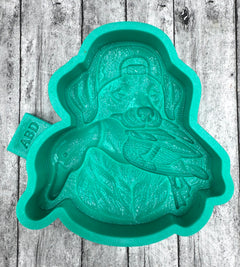 3D Bird Dog with Duck in Mouth Silicone Mold