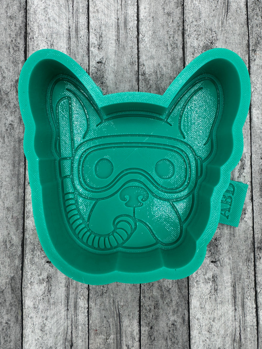 Frenchie Dog Diver Snorkel Scuba Head Freshie Silicone Mold