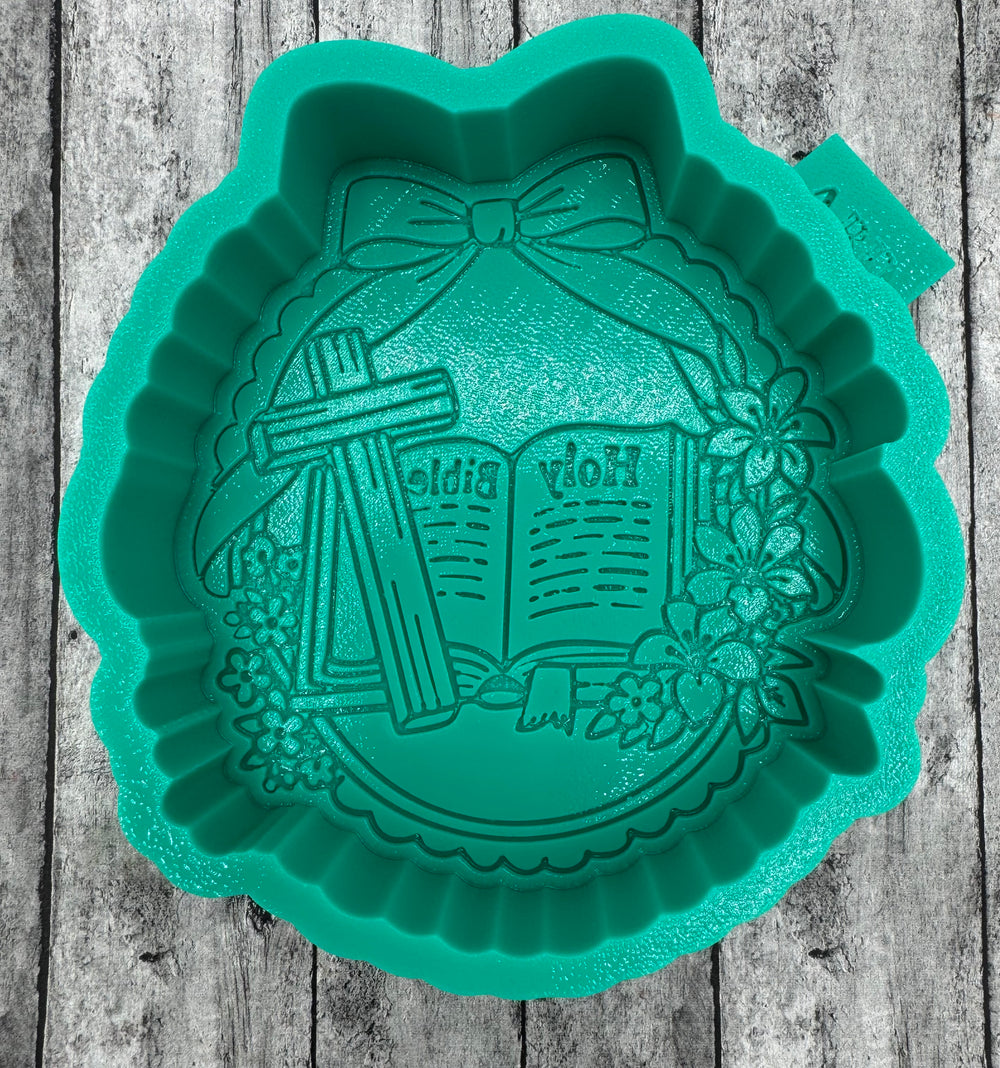Holy Bible Cross in Frame Freshie Silicone Mold