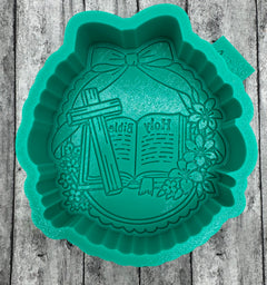 Holy Bible Cross in Frame Freshie Silicone Mold