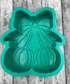 Pumpkin Cherries with Bow Freshie Silicone Mold