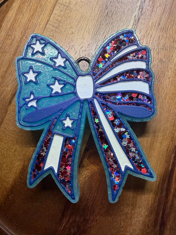 Patriotic Bow Freshie Silicone Mold