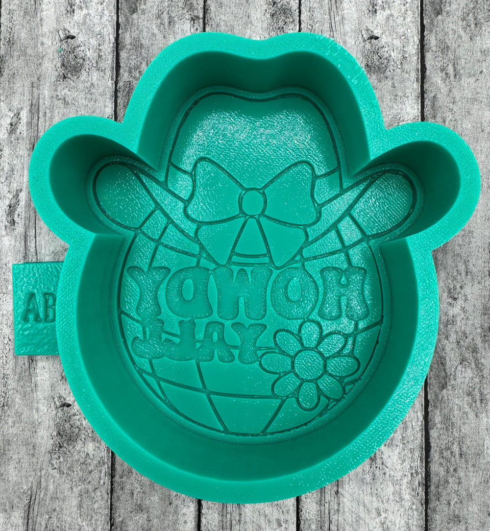 Disco Ball Cowboy Hat Bow Howdy Y’all Freshie Silicone Mold