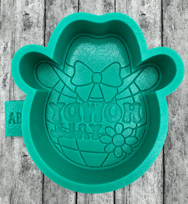 Disco Ball Cowboy Hat Bow Howdy Y’all Freshie Silicone Mold