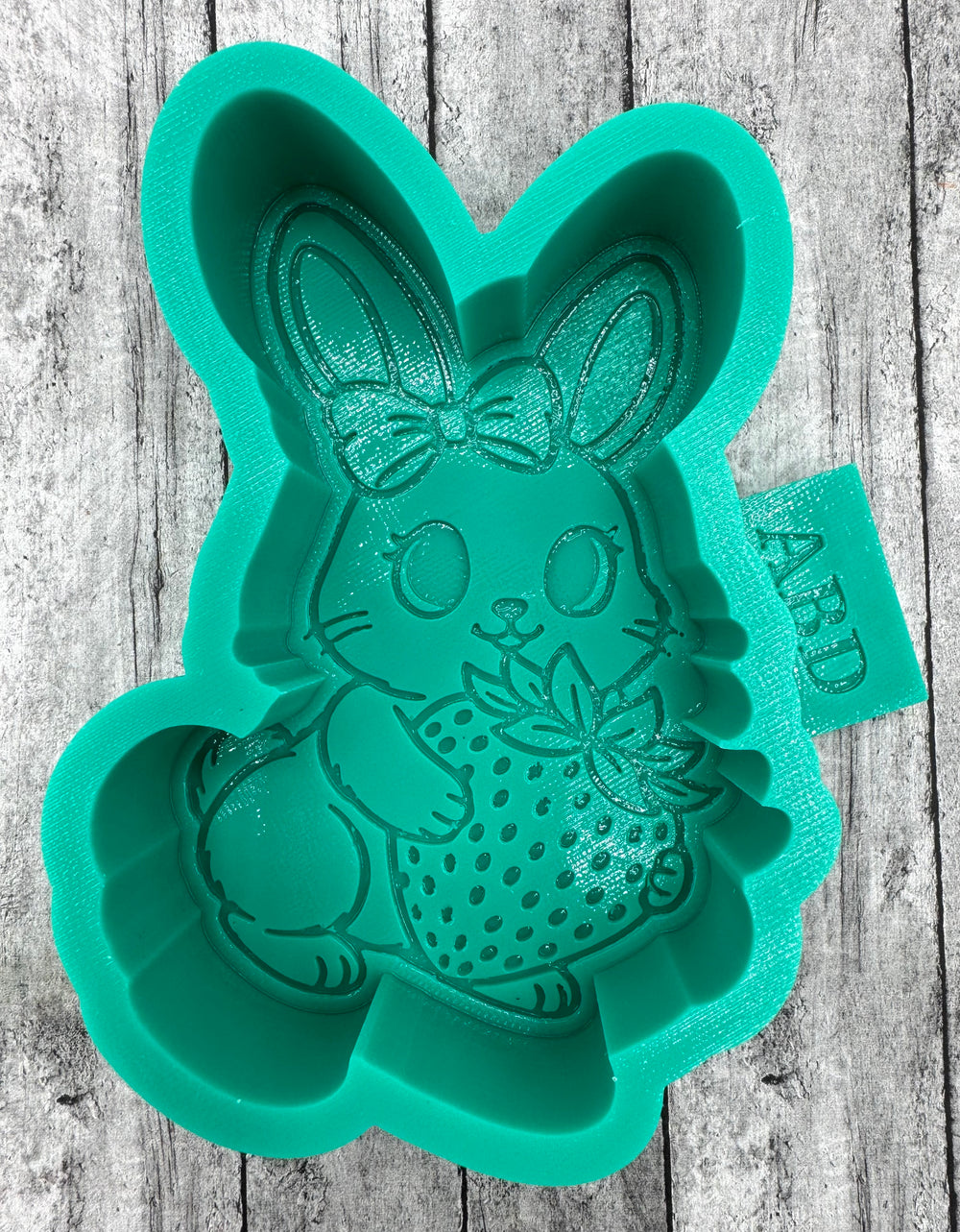 Bunny with Strawberry Freshie Silicone Mold