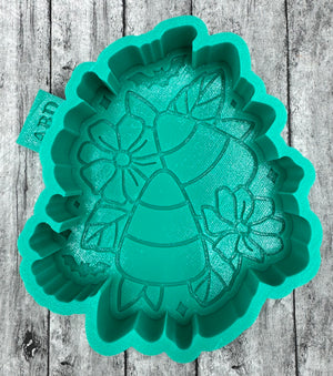 Candy Corn and Flowers Silicone Mold