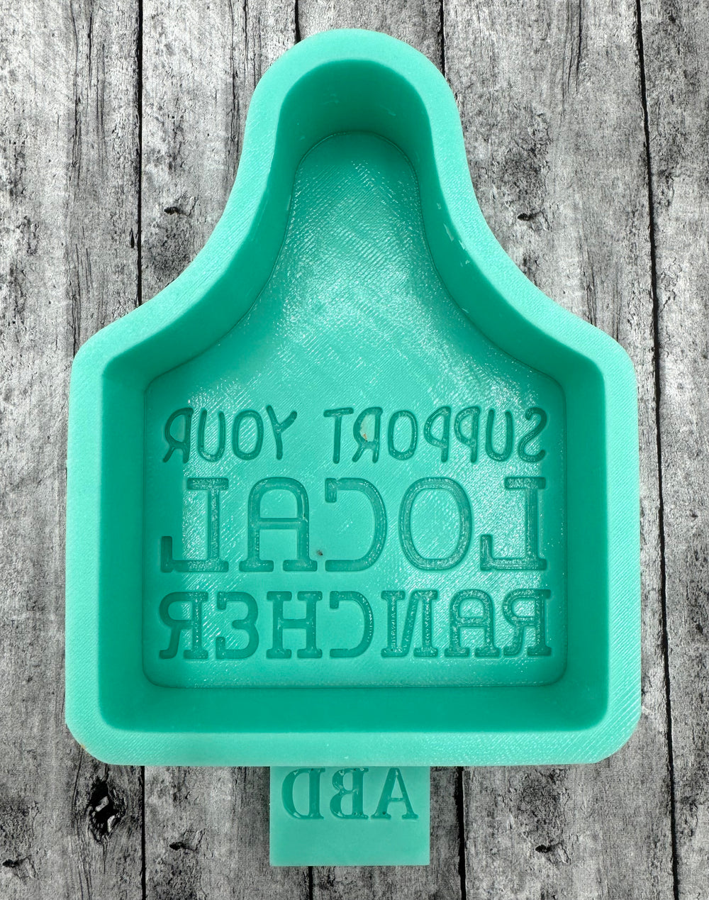 Support Your Local Ranchers Cow Tag Freshie Silicone Mold