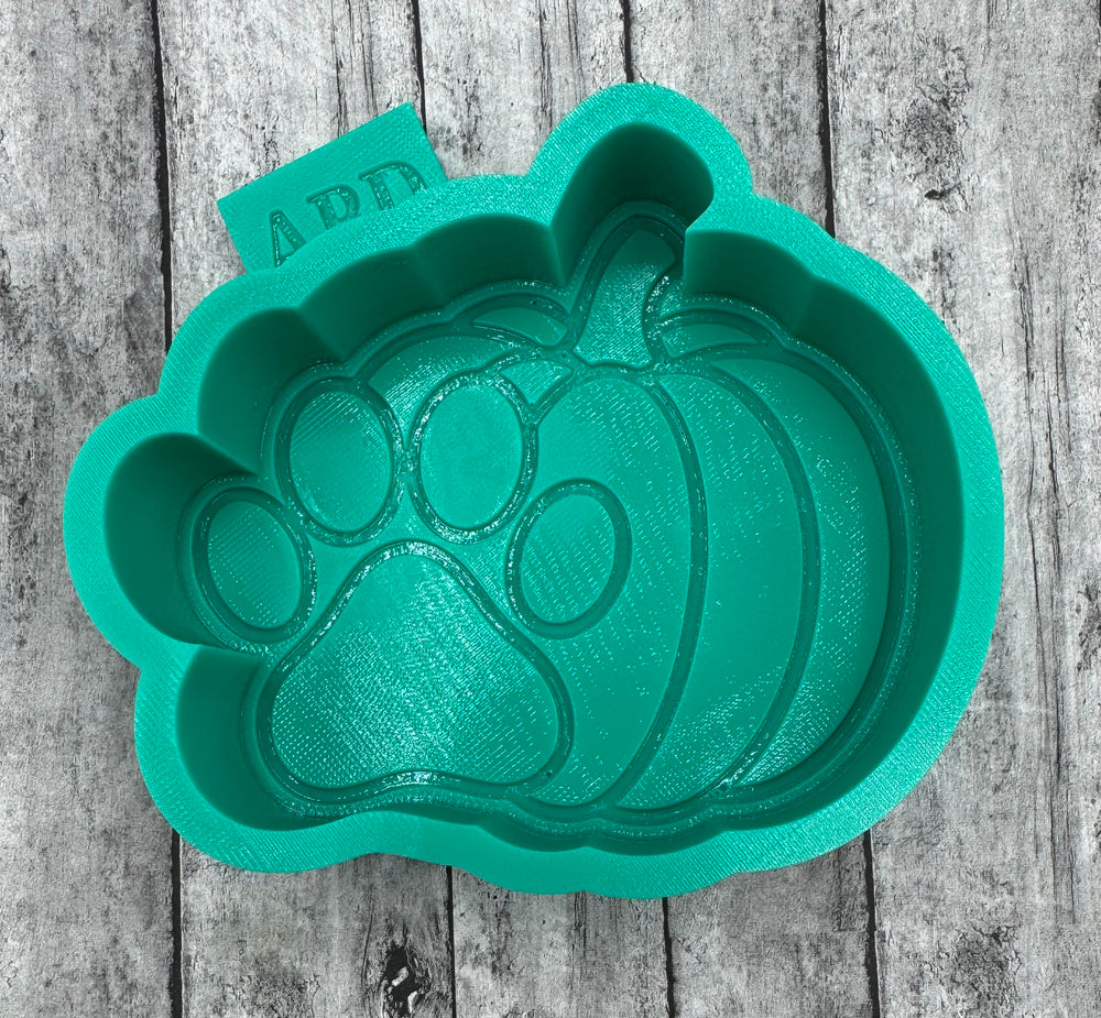 Dog Paw Pumpkin Freshie Silicone Mold