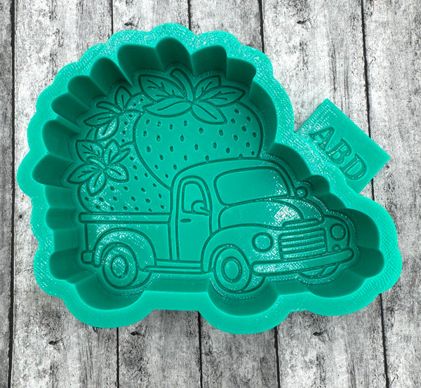 Truck Full of Strawberries Silicone Freshie Mold