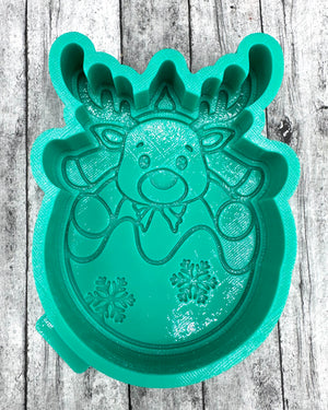 Reindeer on Ornament Freshie Silicone Mold