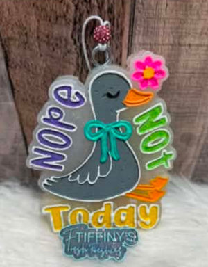 Nope Not Today Goose Freshie Silicone Mold