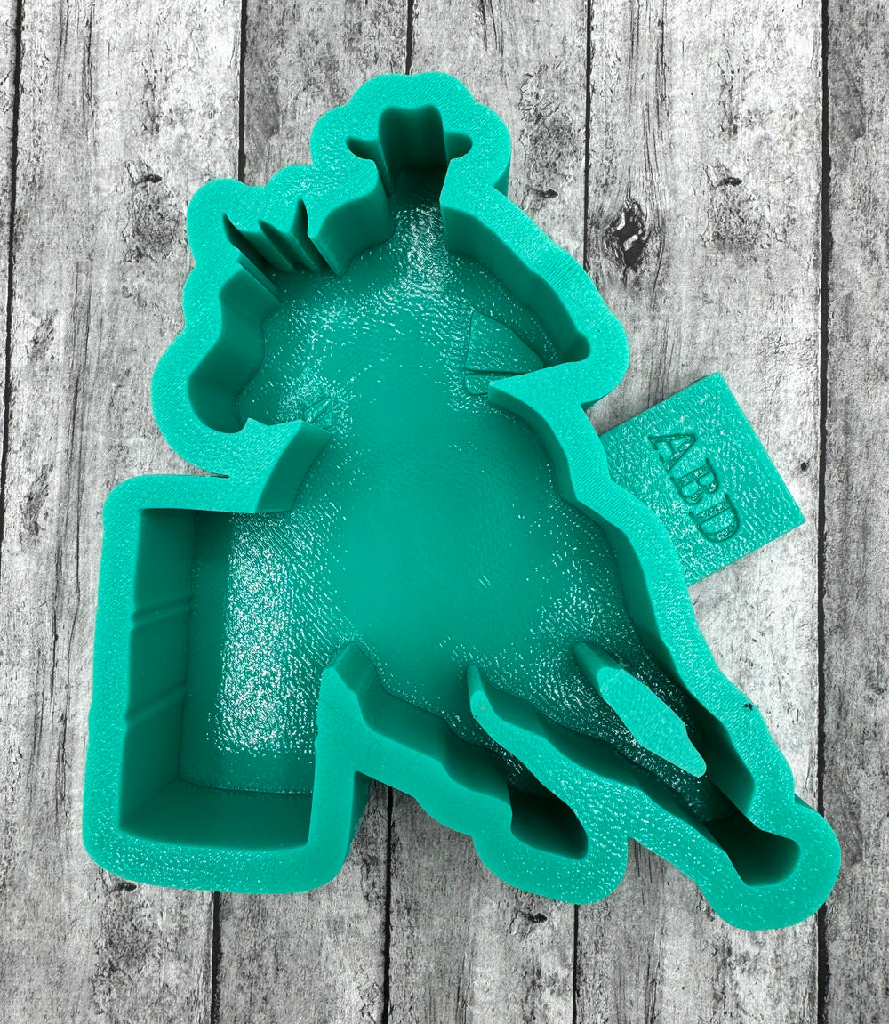 Silhouette Barrel Racer Freshie Silicone Mold
