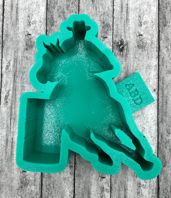 Silhouette Barrel Racer Freshie Silicone Mold